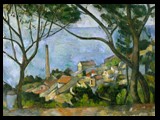 Seaside painted by Cézanne